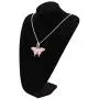 Silver Plated CZ Iced Out Bling Butterfly Chain Necklace Party Jewelry for Men Women