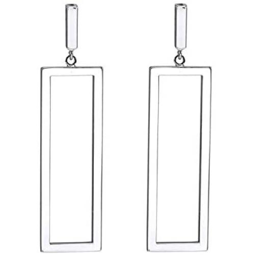 FAMARINE Gold Geometric Drop Earrings, Rectangle Dangle Earrings for Women Girls Costume Jewelry