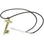 HEN-NIGHT Attack on Titan Eren Jaeger Key Pendant Necklace Gold Metal Black Leather Attack on Titan Shingeki No Kyojin Erens Key Necklace