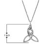 Oxidized 925 Sterling Silver Celtic Knot Cross, Shamrock Clover, Tinity Heart, Turtle, Angel and Mom Pendant Necklace, 18''