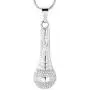 mingkejw Microphone Stainless Steel Cremation Jewelry for Ashes Urn Necklaces Keepsake Memorial Lockets Pendants for Human Ashes mingkejw Microphone Stainless Steel Cremation Jewelry for Ashes Urn Necklaces Keepsake Memorial Lockets Pendants for Human Ashes