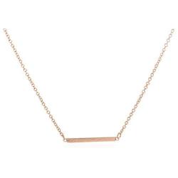 Frodete Romantic Silver Custom Bar Stick Necklace Pendant Clavicle Chain Necklace Women Men Jewelry DIY Gift