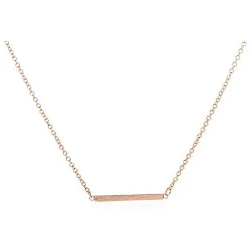 Frodete Romantic Silver Custom Bar Stick Necklace Pendant Clavicle Chain Necklace Women Men Jewelry DIY Gift