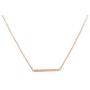 Frodete Romantic Silver Custom Bar Stick Necklace Pendant Clavicle Chain Necklace Women Men Jewelry DIY Gift