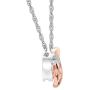 Womens & Ladies Two-Tone 10k Rose Gold Heart Interlocking W/Sparkling Diamond Adorned Infinity Symbol Pendant Necklace, 1/15 ctw (Carat Total Weight) Diamond Filled Infinity Symbol, 17'' Inch Long