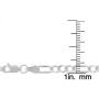 Authentic Solid Sterling Silver Figaro Link .925 ITProLux Necklace Chains 2MM - 10.5MM, 16'' - 30'', Silver Chain for Men & Women, Made In Italy, Next Level Jewelry