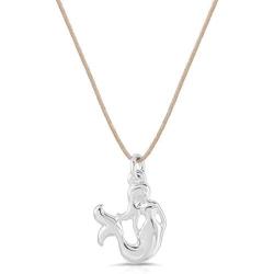 Lucky Feather Ocean Life – Sterling Silver Dipped Mermaid VSCO Necklace for Teen Girls and Young Women