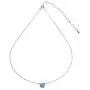 Sterling Silver Nice Blue Solitaire Choker Necklace Made with Swarovski Crystal Sterling Silver Nice Blue Solitaire Choker Necklace Made with Swarovski Crystal