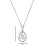 Teardrop Open Dangle Jewelry Set Necklace & Earrings Trendy AAA Cubic Zirconia For Women Wedding Party