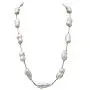 JYX Pearl Tin Cup Station Necklace White Baroque Freshwater Cultured Pearl Necklace JYX Pearl Tin Cup Station Necklace White Baroque Freshwater Cultured Pearl Necklace