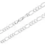Nuragold 14k White Gold 7.5mm Solid Figaro Chain Link Necklace, Mens Jewelry Lobster Lock 20'' 22'' 24'' 26'' 28'' 30''