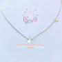 925 Sterling Silver Synthetic Opal Necklace Unicorn Necklace for Women Heart Pendant Jewelry Anniversary Birthday Gifts for Her