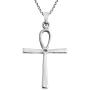 AeraVida Ankh Hieroglyph Eternal Life Simulated Blue Lapis-Lazuli .925 Sterling Silver Pendant Necklace