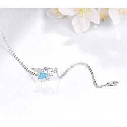 Hummingbird Daisy Bracelet, 925 Sterling Silver with Eye-Catching Cubic Zirconia Bracelet for Women, Hummingbird Jewelry Mother Day Gift for Mom Wife Daughter Friend with Gift Box