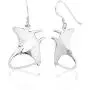 Sterling Silver Manta Ray Dangle Hook Earrings Sterling Silver Manta Ray Dangle Hook Earrings
