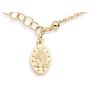 Miabella 18K Gold Over Sterling Silver Italian Rosary Cross Bead Charm Link Chain Bracelet for Women Teen Girls, Adjustable 6-7 or 7-8 Inch 925 Made in Italy