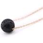 MISS RIGHT Hypoallergenic Lava Beads Ball Earrings Necklace, Lava Rock Stone Stud Dangle Hoop Earrings Dainty Thin Chain Diffuser Necklaces for Women Men Jewelry Gifts