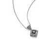 Sterling Silver Filigree Red Garnet Gemstone Square Pendant Necklace w/ 18'' Silver Chain Sterling Silver Filigree Red Garnet Gemstone Square Pendant Necklace w/ 18'' Silver Chain