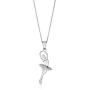 Sterling Silver Ballet Dancer Pendant Necklace for Girls on Cable Chain 16''