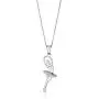 Sterling Silver Ballet Dancer Pendant Necklace for Girls on Cable Chain 16''