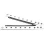 Xusamss Punk Alloy Zipper Wristband Pu Leather Cuff Bracelet,7 1/2 Wrist