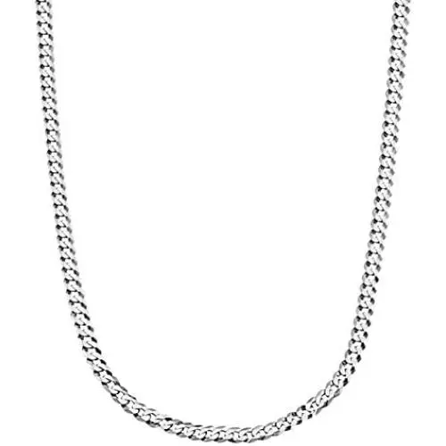 Savlano 925 Sterling Silver 4mm Italian Solid Curb Cuban Link Chain Necklace for Men & Women - Made in Italy Comes Gift Box (4mm) Savlano 925 Sterling Silver 4mm Italian Solid Curb Cuban Link Chain Necklace for Men & Women - Made in Italy Comes Gift Box (4mm)