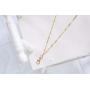 Christina Geometric Womens Fashion Lanyard Necklace with Swivel Clasp (Gold)