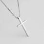 Apeso Cross Necklace for Men and Women, Gold Silver Black Stainless Steel Cross Pendant Chain Jewelry Gifts for Women Boys 20-22 Inches