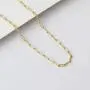 Ovian Link Chain Choker Necklace for Women 18K Gold Plated Stainless Steel Paperclip Link Bracelet Lock Pendant Necklace for Girls