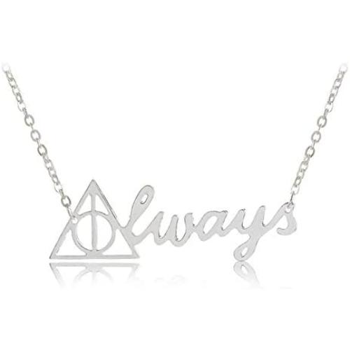 YINLIN Simple Triangular Geometry Hallow Deathly Pendant Necklace
