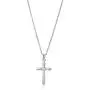 Vanbelle Sterling Silver Jewelry Fancy Cross Pendant-Necklace with Cubic Zirconia Stones and Rhodium Plated for Women and Girls