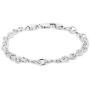 Vanbelle Sterling Silver Jewelry Hand-Made Fancy Infinity Link Chain Bracelets with Rhodium Plating for Women and Girls