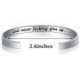 KUIYAI Keep Fucking Going Bracelet Keep Going and Never Fucking Give up Cuff Bangle Inspirational Gift Motivational Jewelry