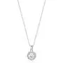 Amazon Essentials Sterling Silver Cubic Zirconia Halo Pendant Necklace (Round & Princess) Amazon Essentials Sterling Silver Cubic Zirconia Halo Pendant Necklace (Round & Princess)