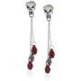 Marvel Comics Punisher Crystal Bead Dangle Earrings
