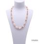 JYX Pearl Necklace Set 8-9mm Multi Color Freshwater Cultured Pearl Necklace and Bracelet Set for Women