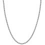 Honolulu Jewelry Company 14K Solid White Gold 1mm Rope Chain Necklace