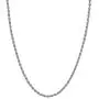 Honolulu Jewelry Company 14K Solid White Gold 1mm Rope Chain Necklace