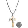 HZMAN Fashion Polished Diverse Men and Women Religious Cross Christian Stainless Steel Necklace Pendant 22+2 Inch Chain