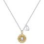 MONOZO Initial Sunflower Necklace for Women Girls, 14k Gold Plated Sunflower Necklace Pendant CZ Heart Letter Initial Necklace You are My Sunshine Gifts Sunflower Jewelry for Girls