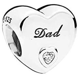Romántico Amor Fit Pandora Bracelet Womens Daughter/Sister/Best Friend BFF/Granddaughter/Dad/Thank You/Nana Heart Love Silver Charms