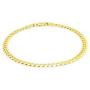 Nuragold 10k Yellow Gold 4mm Solid Cuban Curb Link Chain Bracelet or Anklet, Womens Mens Lobster Lock 7'' 7.5'' 8'' 8.5'' 9''