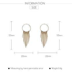 Globalwin Jewellery Stylish Metal Lady Earring Drop Ear Studs Ear Dangler Ear Hoops Handmade Earrings for Women