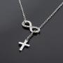 WUSUANED with God All Things are Possible Infinity Cross Necklace Bracelet Religious Jewelry Inspirational Gift