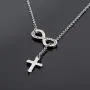 WUSUANED with God All Things are Possible Infinity Cross Necklace Bracelet Religious Jewelry Inspirational Gift