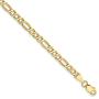 14k Yellow Gold 3.5mm Figaro Chain Necklace - with Secure Lobster Lock Clasp