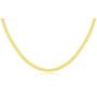 .925 Gold Plated Sterling Silver 3MM, 4.5MM, 5.5MM or 7MM Flexible Flat Magic Herringbone Chain Necklace - Multiple Lengths Available