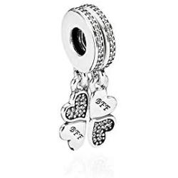 Fit Pandora Womens Bracelet Silver Spinning Globe/BFF Best Friend Forever/Sweet Sister/Charms Beads for European Bracelet/Necklace