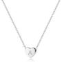 S925 Sterling Silver Heart Initial Necklace - White Gold 14K Gold Plated Silver Heart Initial Necklace for Women Girls Kids, Dainty Letter Tiny Alphabet Initial Necklace for Women Teens Girls Child
