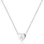 S925 Sterling Silver Heart Initial Necklace - White Gold 14K Gold Plated Silver Heart Initial Necklace for Women Girls Kids, Dainty Letter Tiny Alphabet Initial Necklace for Women Teens Girls Child